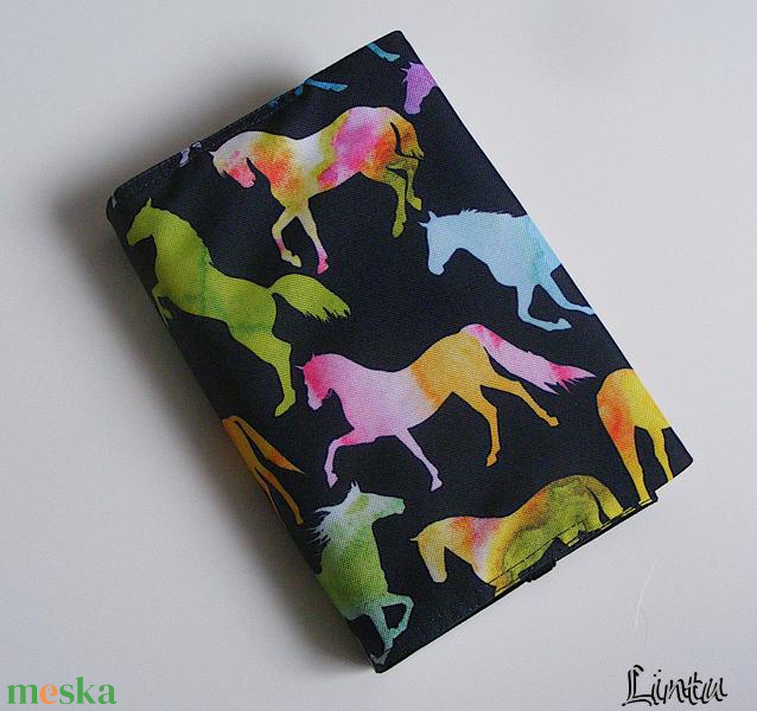 Színes lovak, vízhatlan könyvborító állítható szélességgel - könyv & zene - könyvtok - Meska.hu