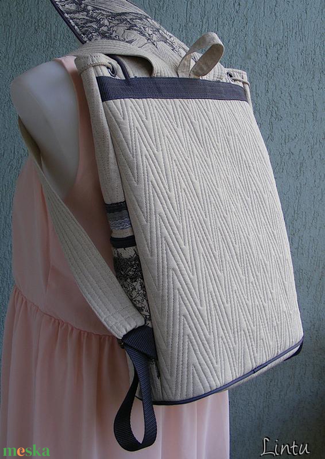 Téli erdő textil hátizsák  - táska & tok - hátizsák - hátizsák - Meska.hu