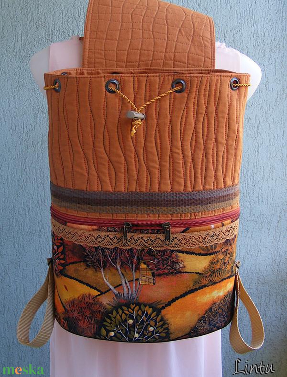 Őszi erdő textil hátizsák  - táska & tok - hátizsák - hátizsák - Meska.hu