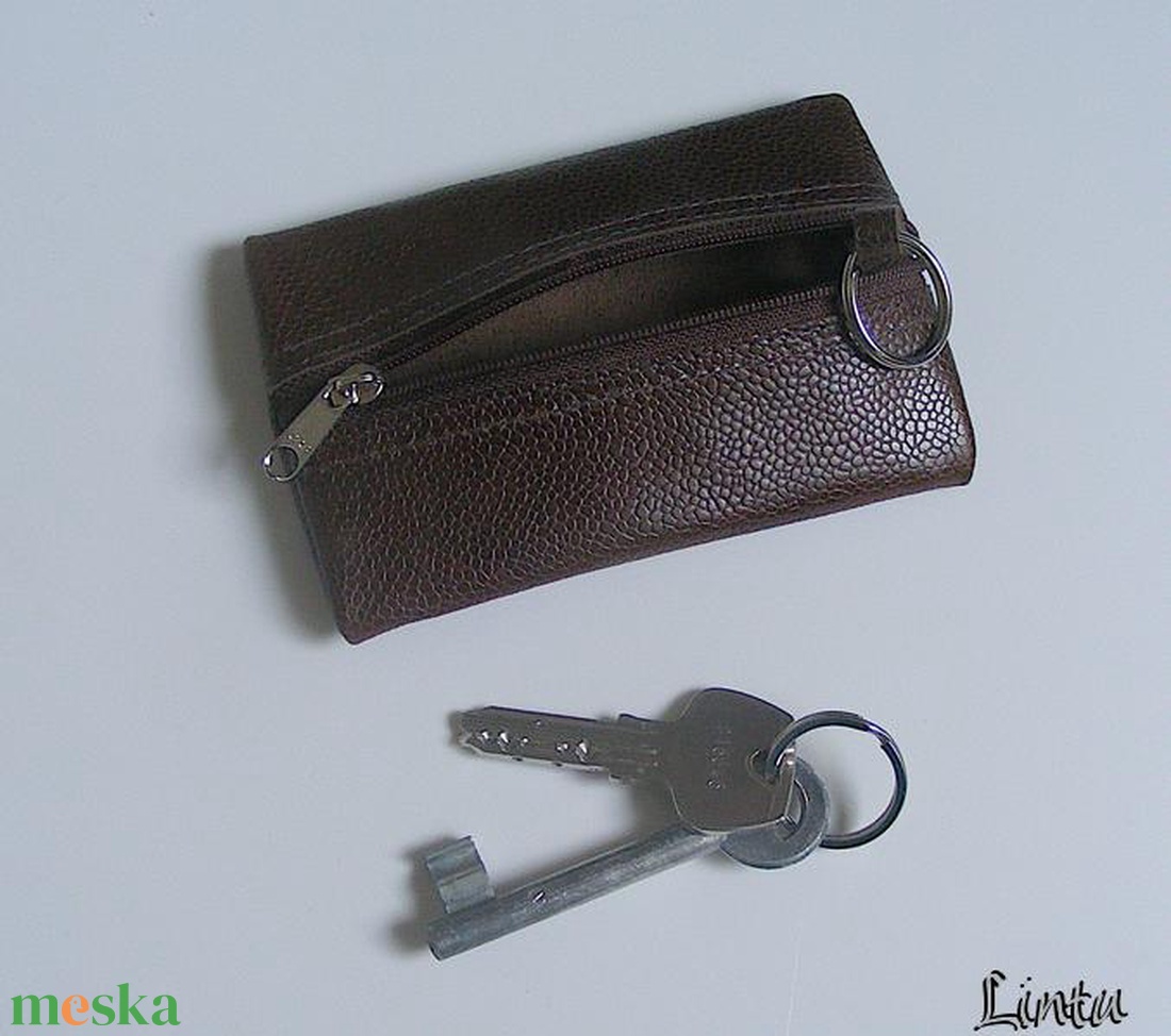 Valódi bőr kulcstartó, kakaóbarna - táska & tok - kulcstartó & táskadísz - kulcstartó - Meska.hu