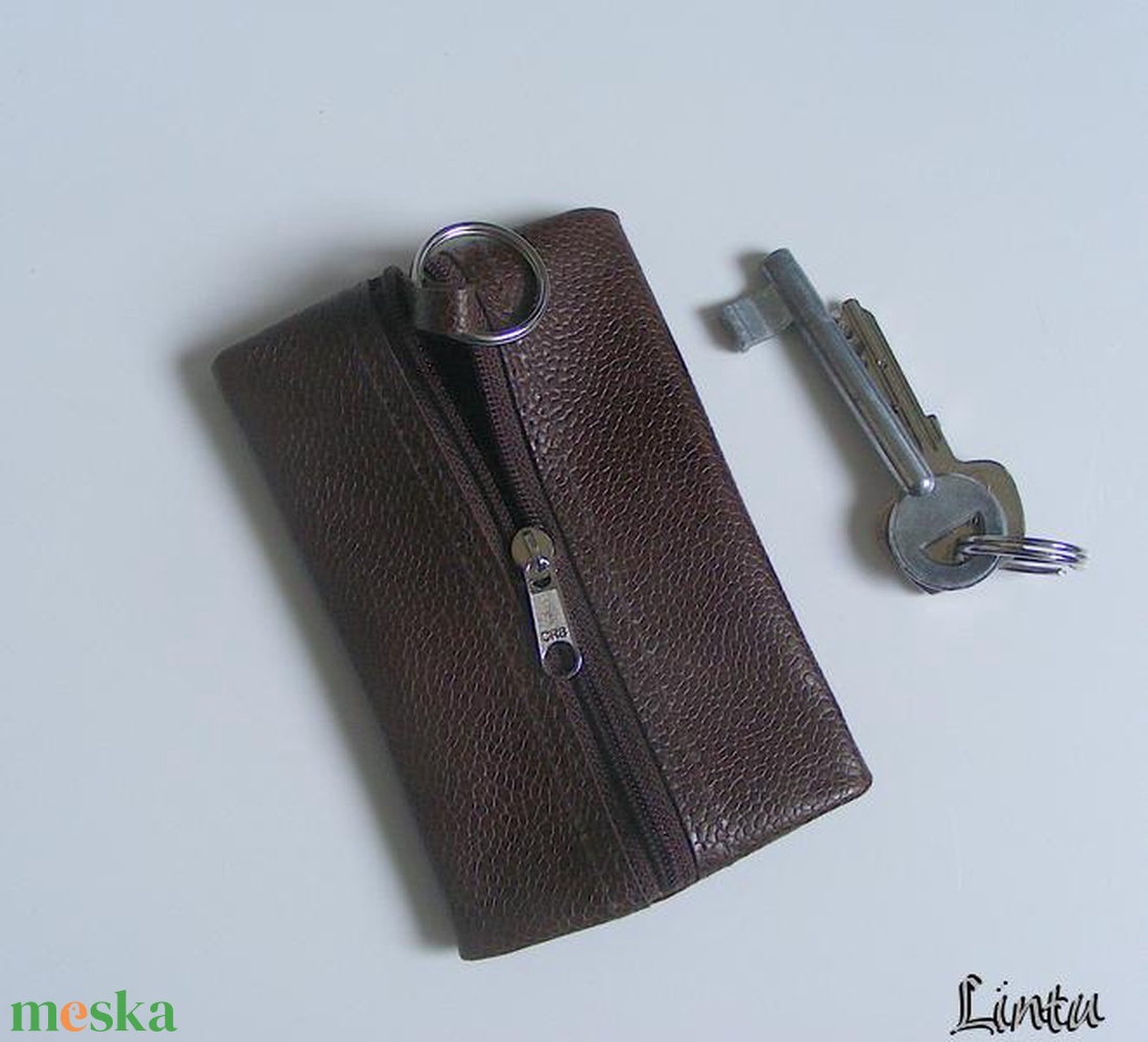 Valódi bőr kulcstartó, kakaóbarna - táska & tok - kulcstartó & táskadísz - kulcstartó - Meska.hu