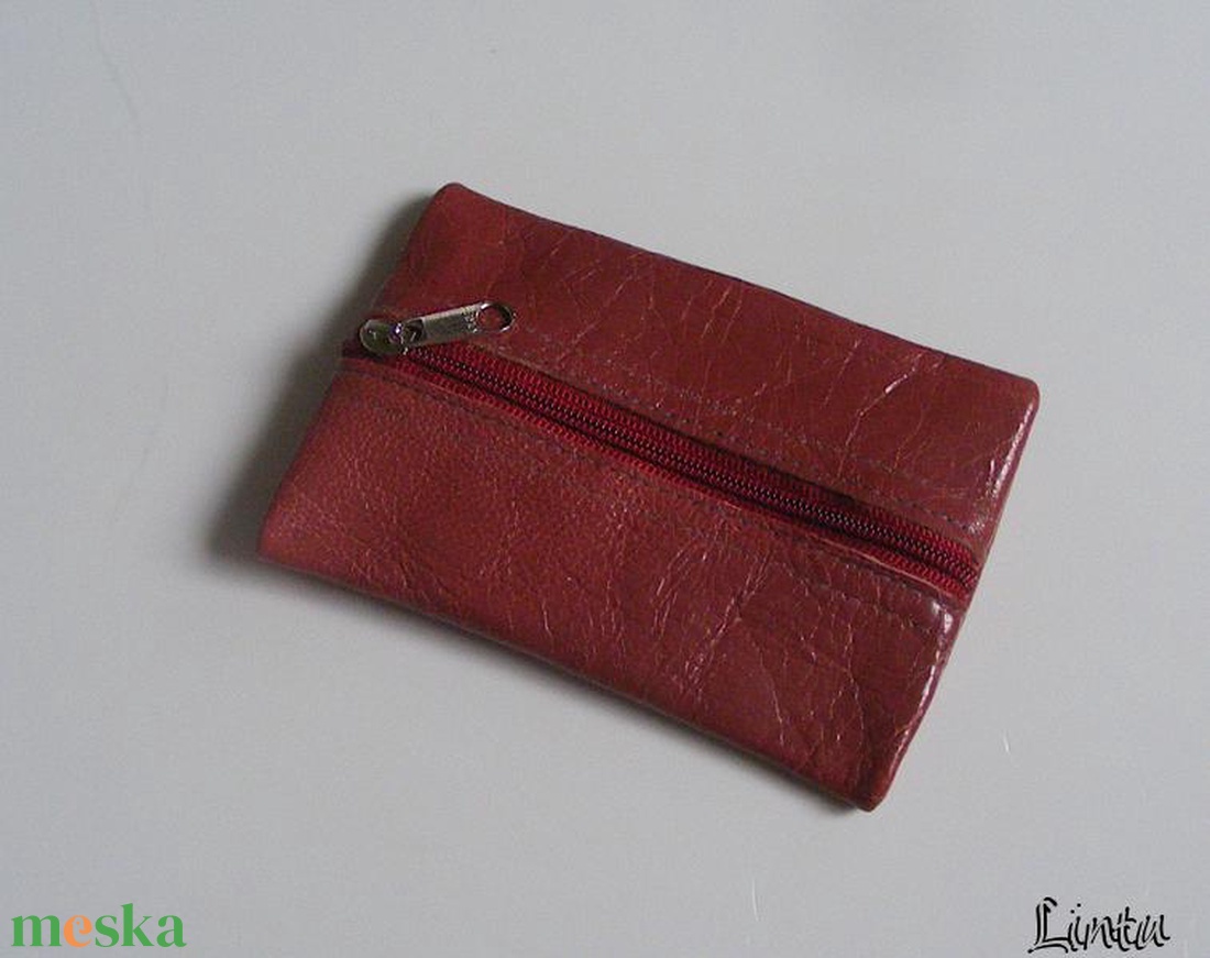 Valódi bőr kulcstartó, sötétrózsaszín - táska & tok - kulcstartó & táskadísz - kulcstartó - Meska.hu