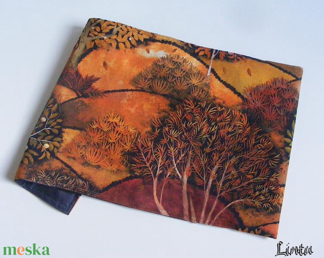 Őszi erdő, textil könyvborító állítható szélességgel - könyv & zene - könyvtok - Meska.hu
