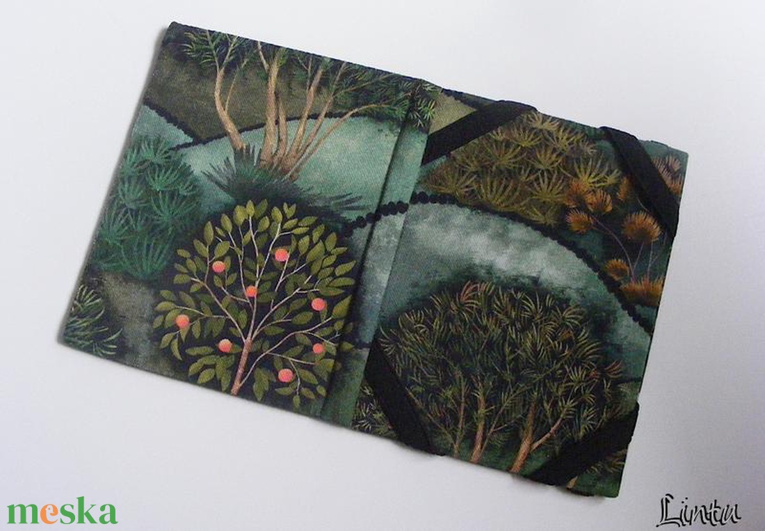 Zöld erdő, textil anyagból készült ebook olvasó kemény tok - táska & tok - ebook & tablet tok - Meska.hu