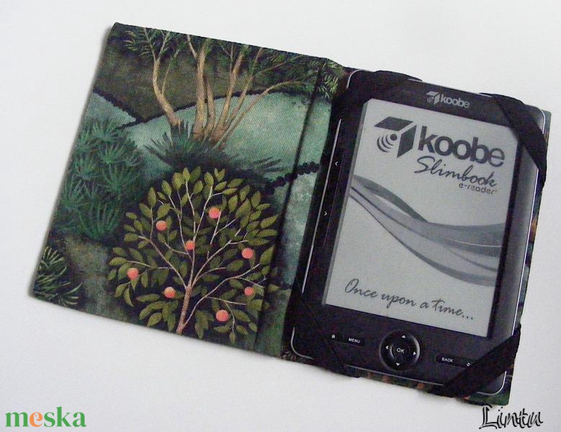 Zöld erdő, textil anyagból készült ebook olvasó kemény tok - táska & tok - ebook & tablet tok - Meska.hu