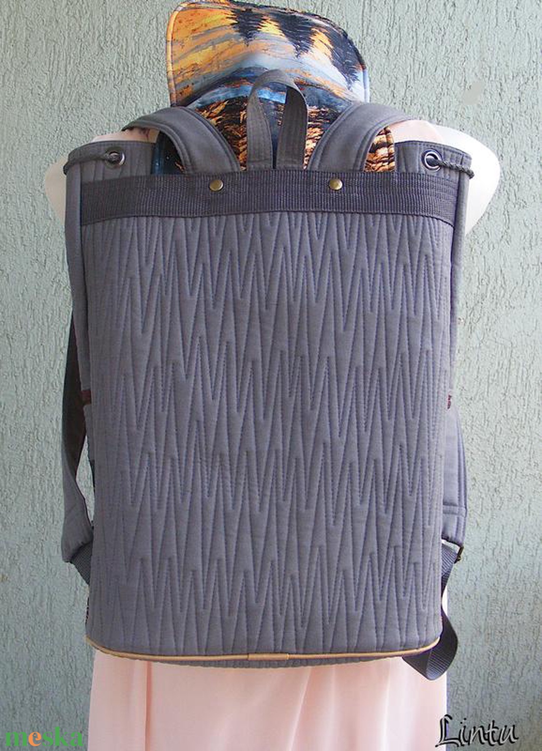 Színes erdő textil hátizsák  - táska & tok - hátizsák - hátizsák - Meska.hu