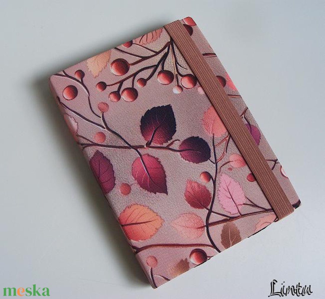 Rózsaszínű levelek, vízhatlan anyagból készült ebook olvasó kemény tok - táska & tok - ebook & tablet tok - Meska.hu