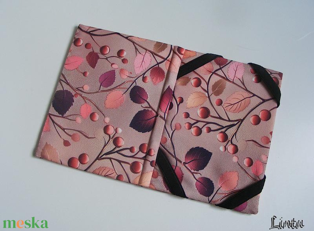 Rózsaszínű levelek, vízhatlan anyagból készült ebook olvasó kemény tok - táska & tok - ebook & tablet tok - Meska.hu