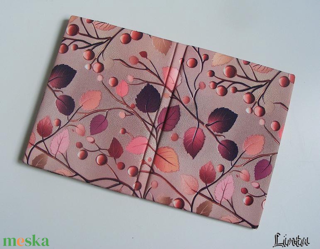 Rózsaszínű levelek, vízhatlan anyagból készült ebook olvasó kemény tok - táska & tok - ebook & tablet tok - Meska.hu