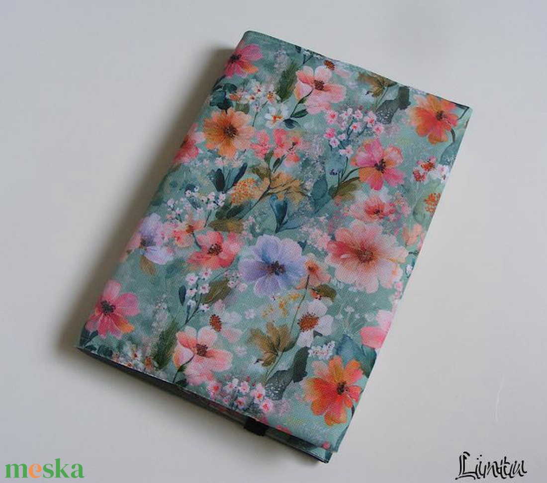 Apró virágok, vízhatlan könyvborító állítható szélességgel - könyv & zene - könyvtok - Meska.hu