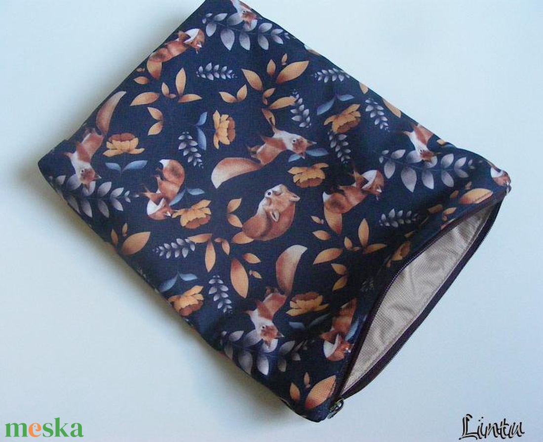 Róka, vízhatlan könyvtok, piperetáska, ebook-tartó - könyv & zene - könyvtok - Meska.hu