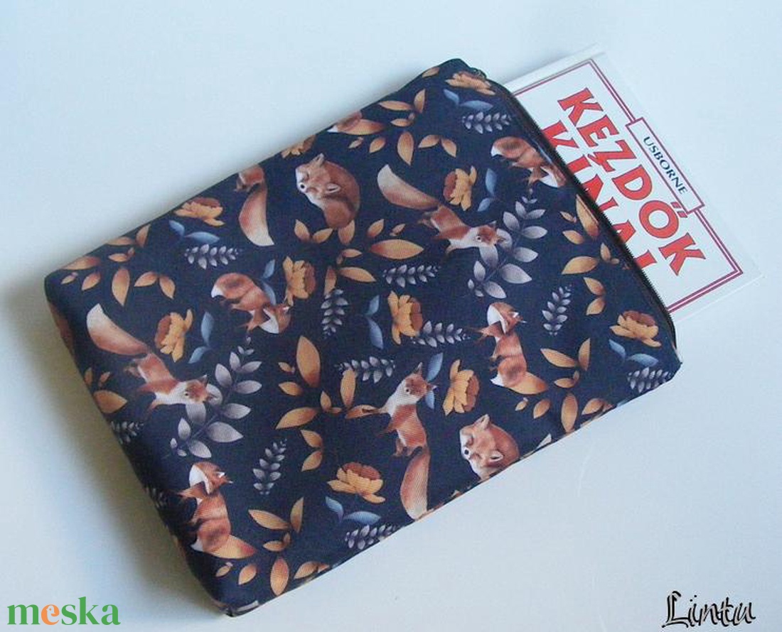 Róka, vízhatlan könyvtok, piperetáska, ebook-tartó - könyv & zene - könyvtok - Meska.hu