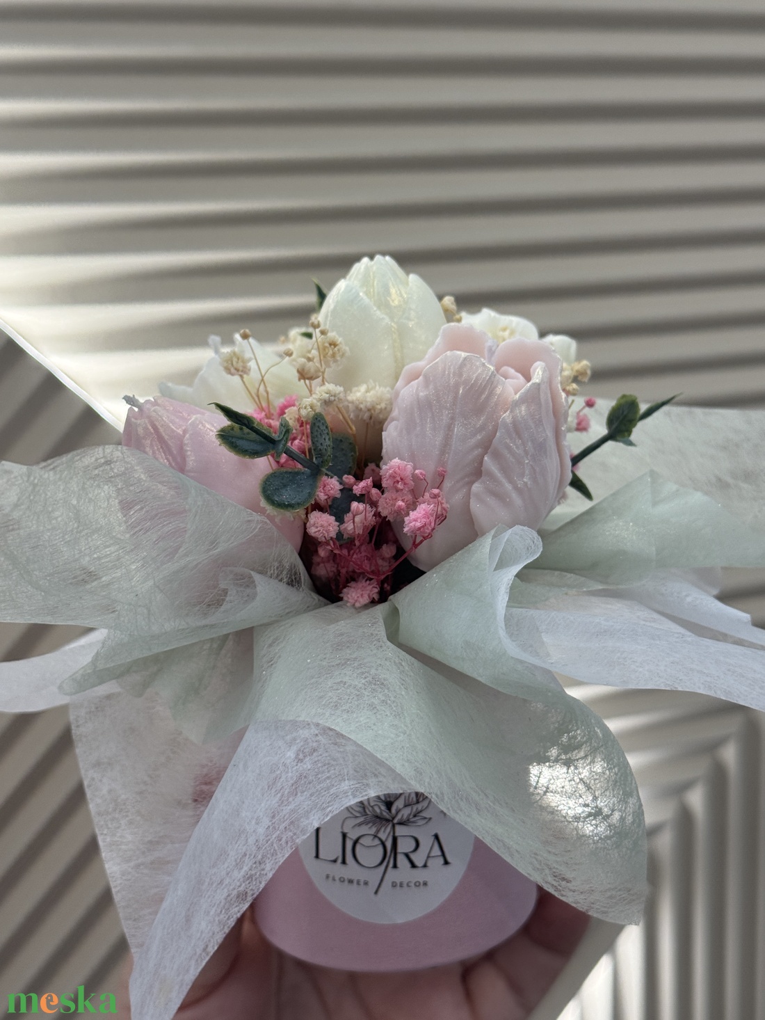 Tulipán minigyertyabox  - esküvő - emlék & ajándék - köszönőajándék - Meska.hu