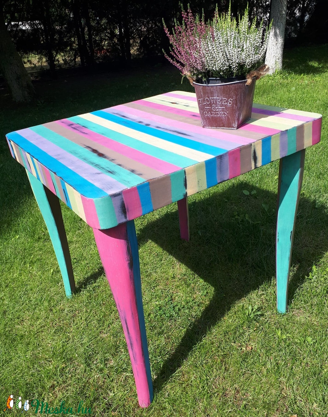 Art Deco étkező asztal újragondolva Pop Art hangulatban -  - Meska.hu