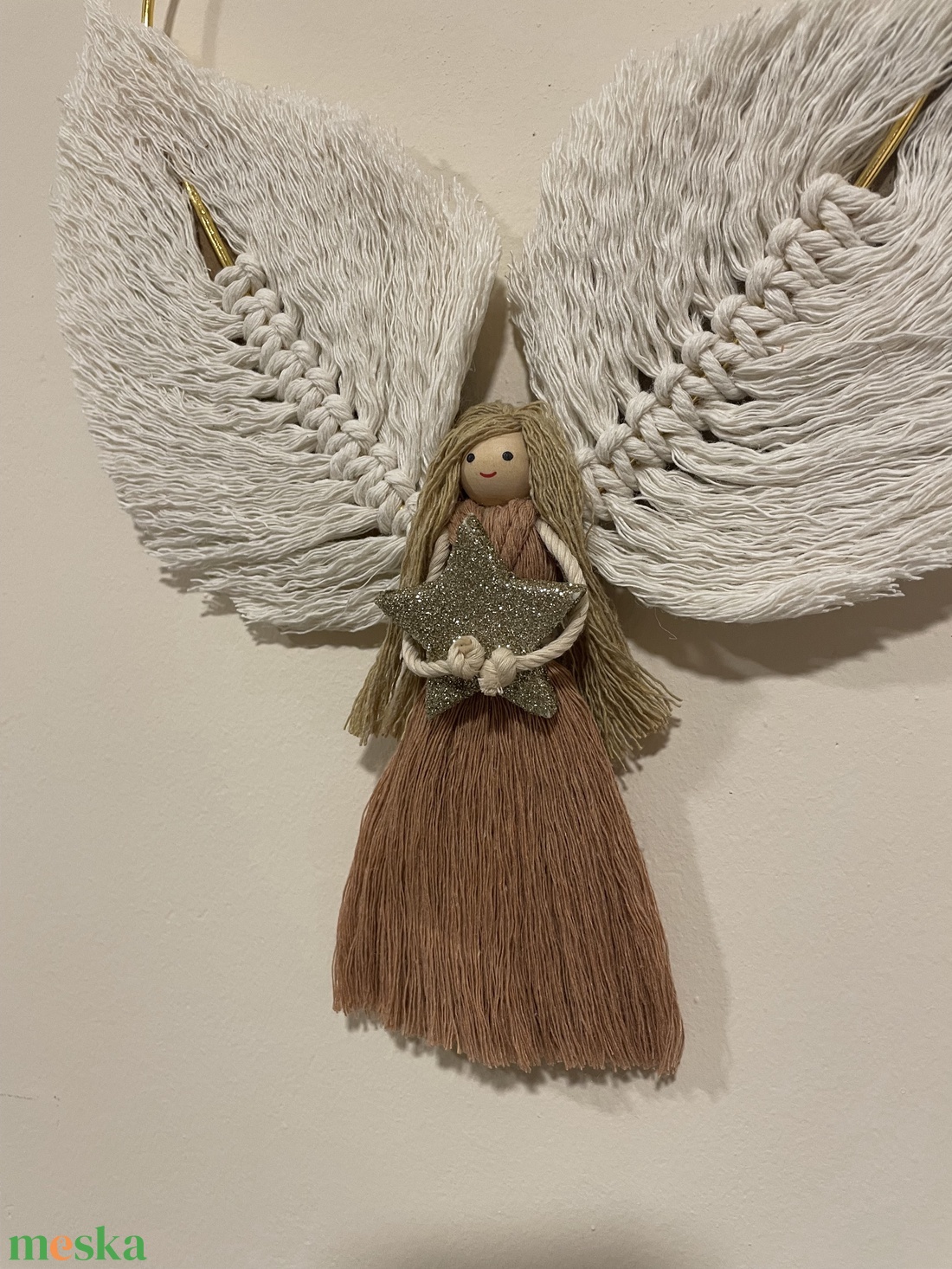 Karácsonyi angyal - karácsony - karácsonyi lakásdekoráció - karácsonyi lakásdíszek - Meska.hu