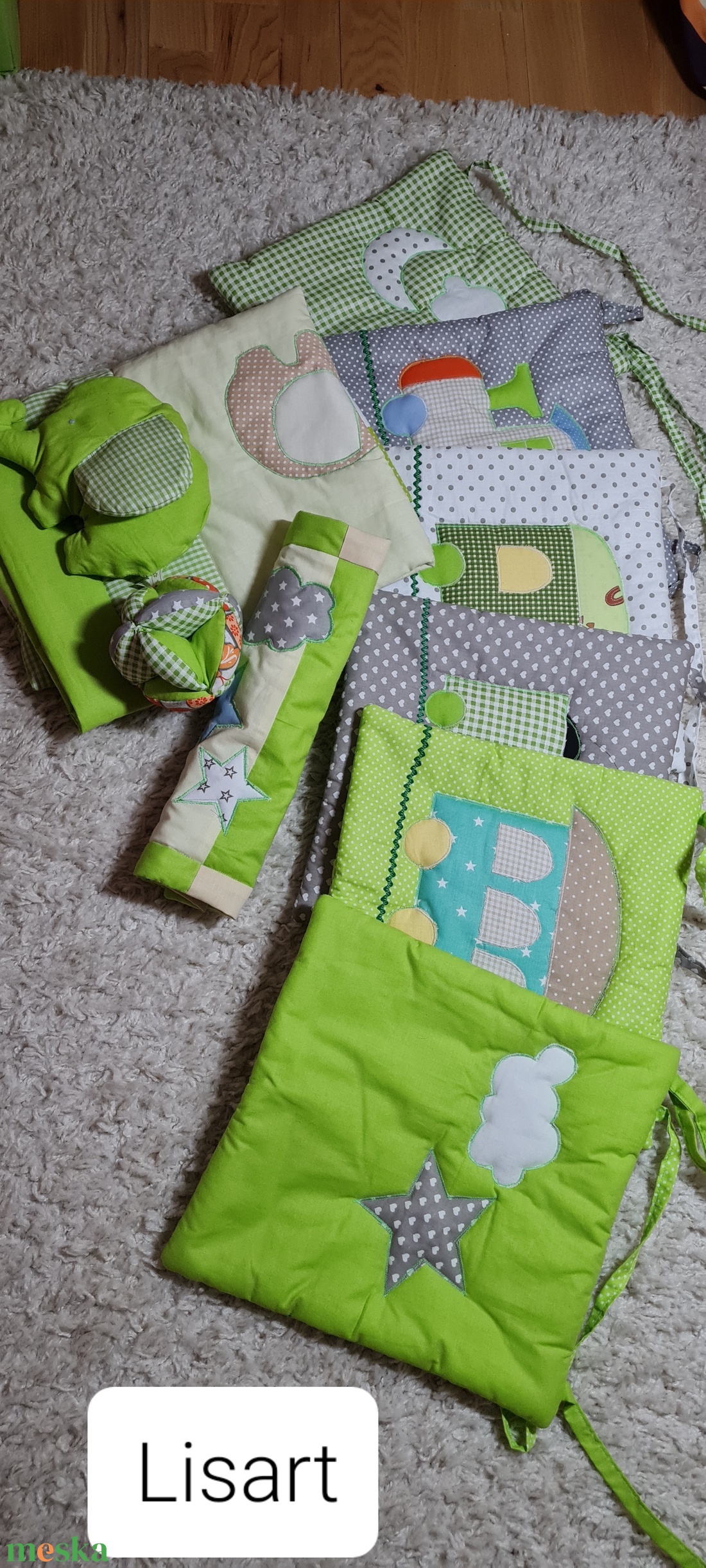 Patchwork baba garnitúra  - baba - mama - baba ágynemű - rácsvédő & baldachin - Meska.hu