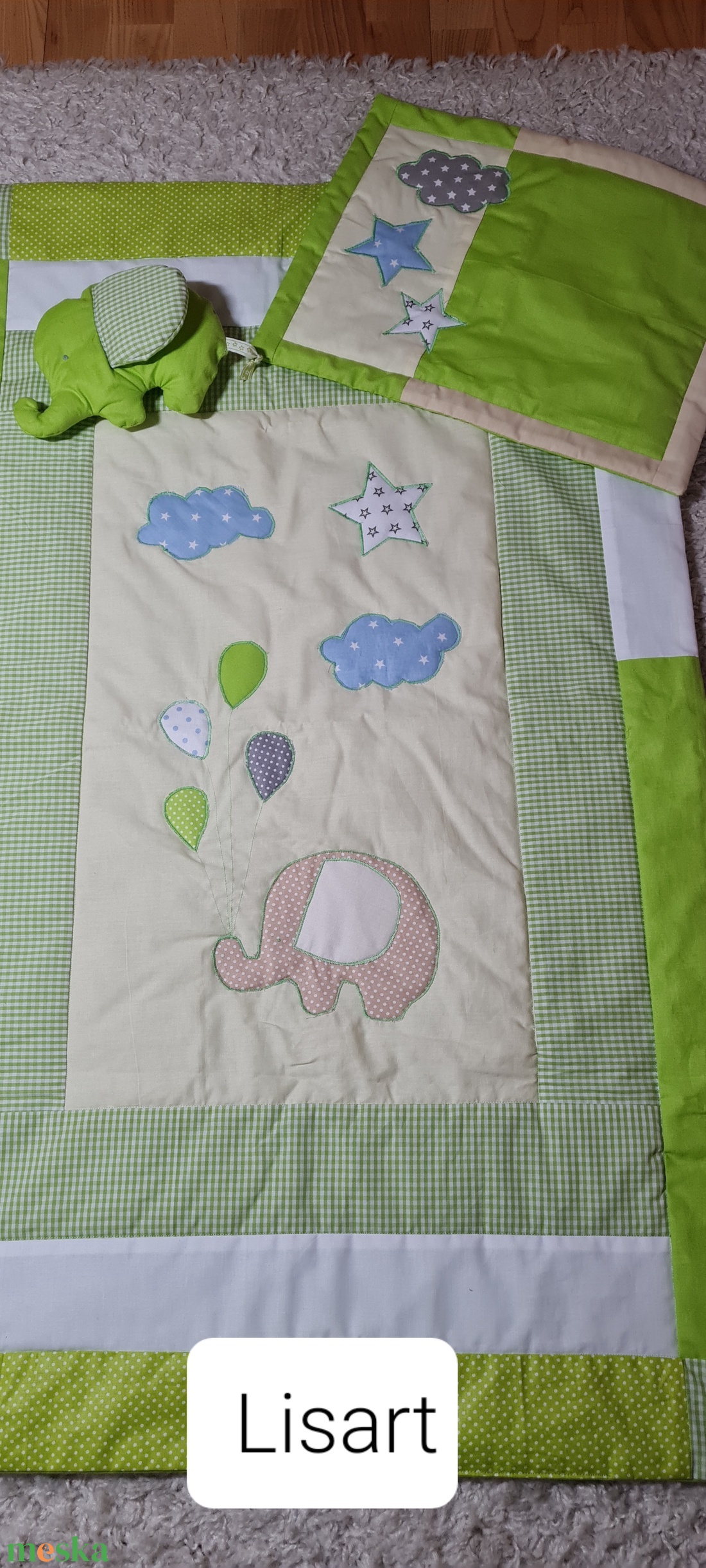 Patchwork baba garnitúra  - baba - mama - baba ágynemű - rácsvédő & baldachin - Meska.hu