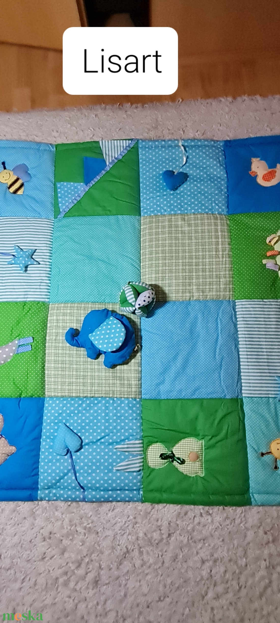 Patchwork  baba j�tsz�szőnyeg - baba - mama - baba játékok - játszószőnyeg - Meska.hu