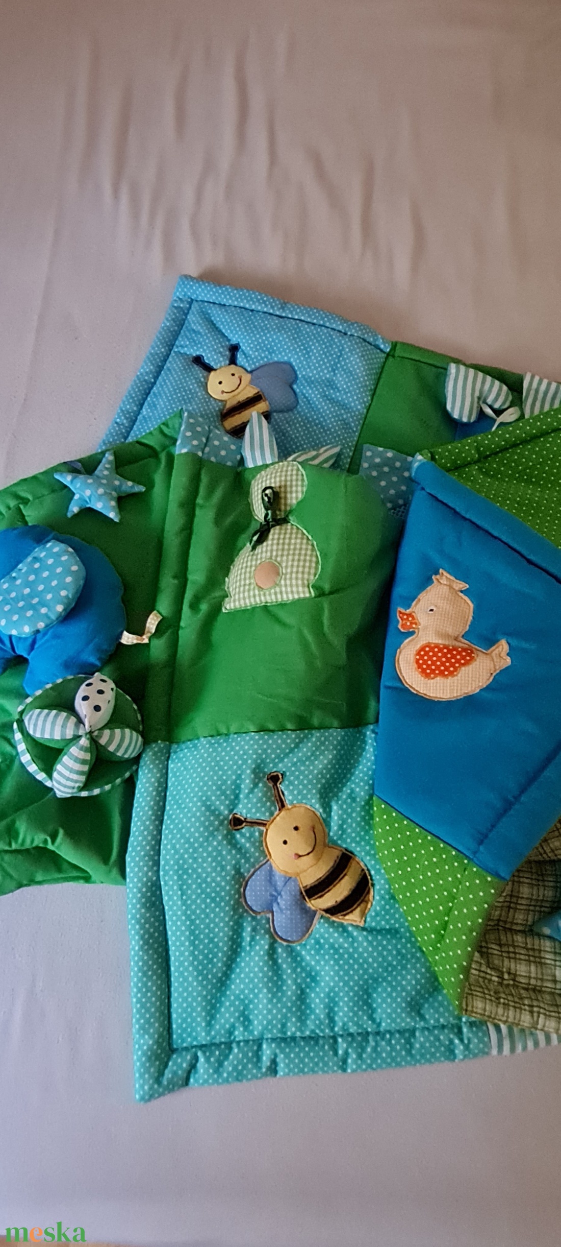 Patchwork  baba j�tsz�szőnyeg - baba - mama - baba játékok - játszószőnyeg - Meska.hu