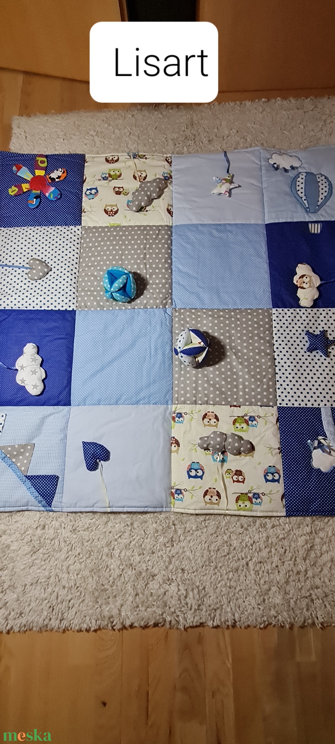 Patchwork  baba j�tsz�szőnyeg - baba - mama - baba játékok - játszószőnyeg - Meska.hu
