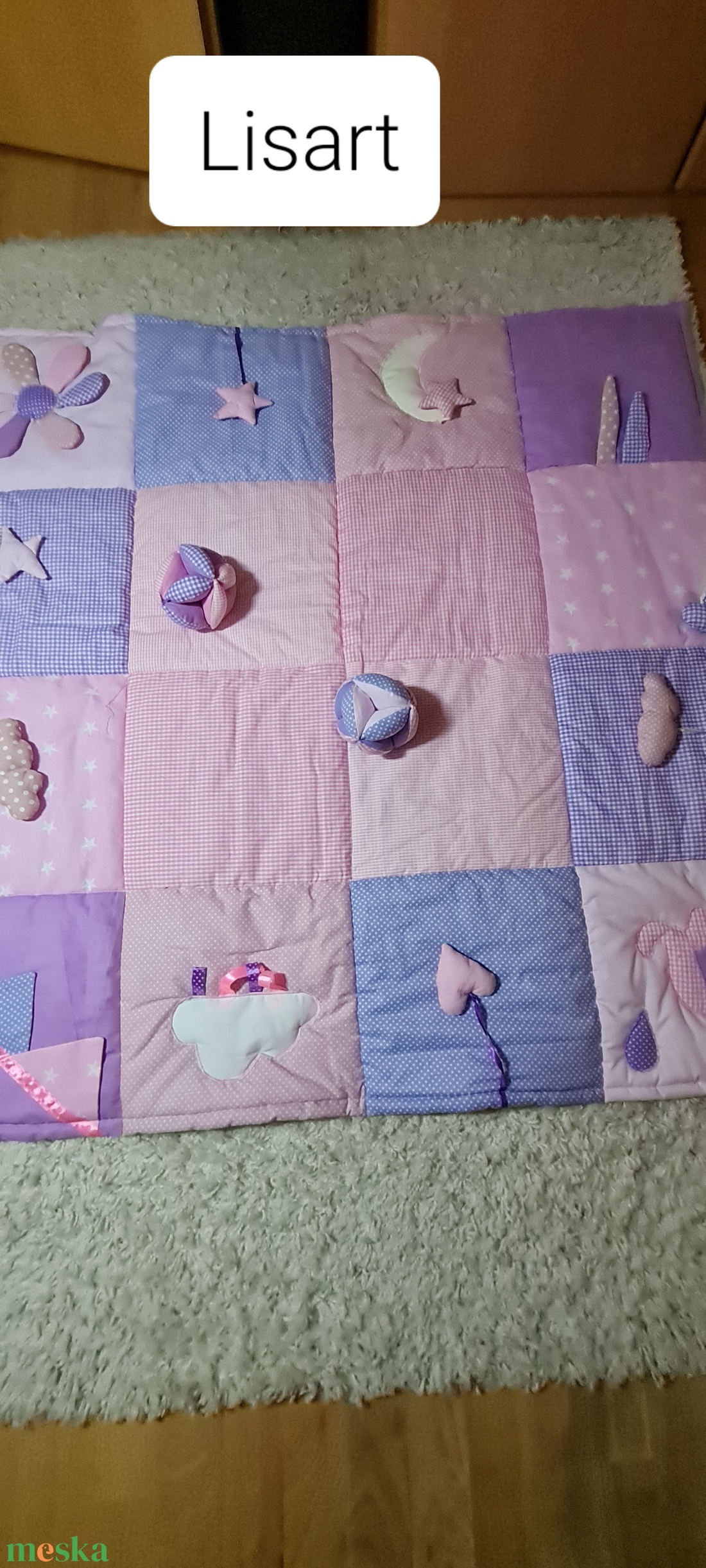 Patchwork  baba j�tsz�szőnyeg - baba - mama - baba játékok - játszószőnyeg - Meska.hu