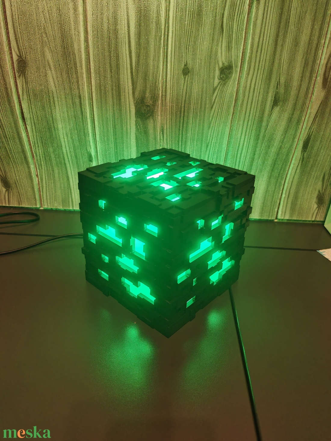 Világító minecraft kokca  - otthon & életmód - lámpa - asztali lámpa - Meska.hu