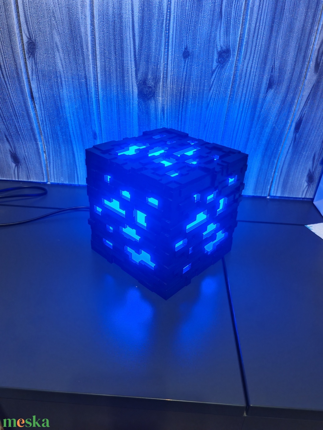 Világító minecraft kokca  - otthon & életmód - lámpa - asztali lámpa - Meska.hu