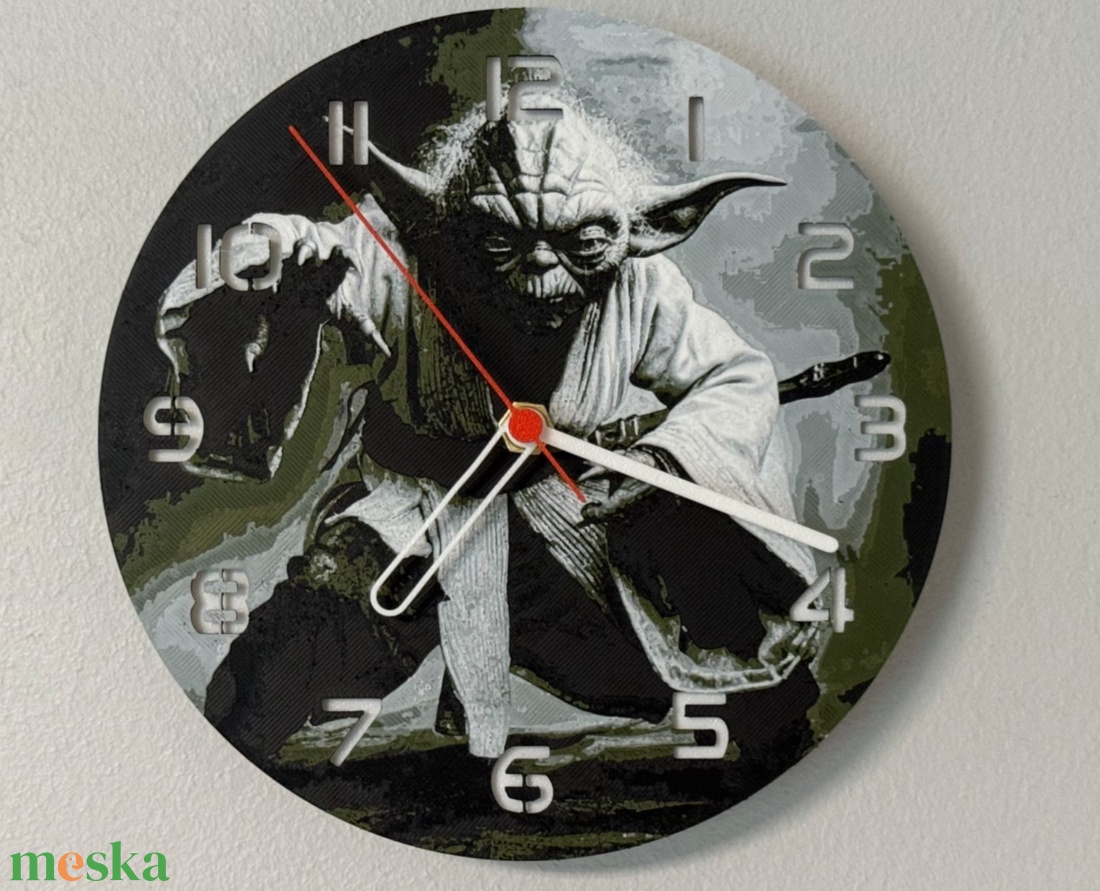 Star Wars Yoda tematikájú óra - otthon & életmód - dekoráció - fali és függő dekoráció - falióra & óra - Meska.hu