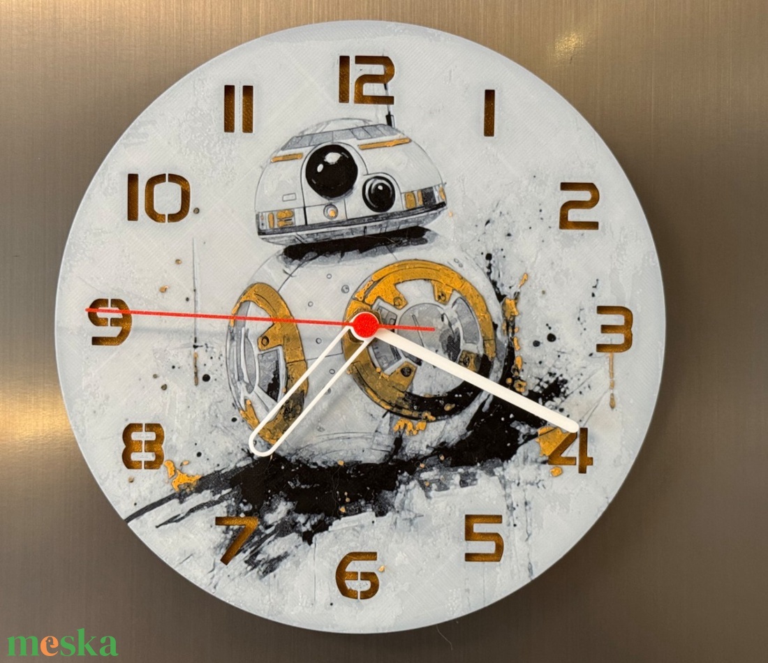 Star Wars BB-8 tematikájú óra - otthon & életmód - dekoráció - fali és függő dekoráció - falióra & óra - Meska.hu