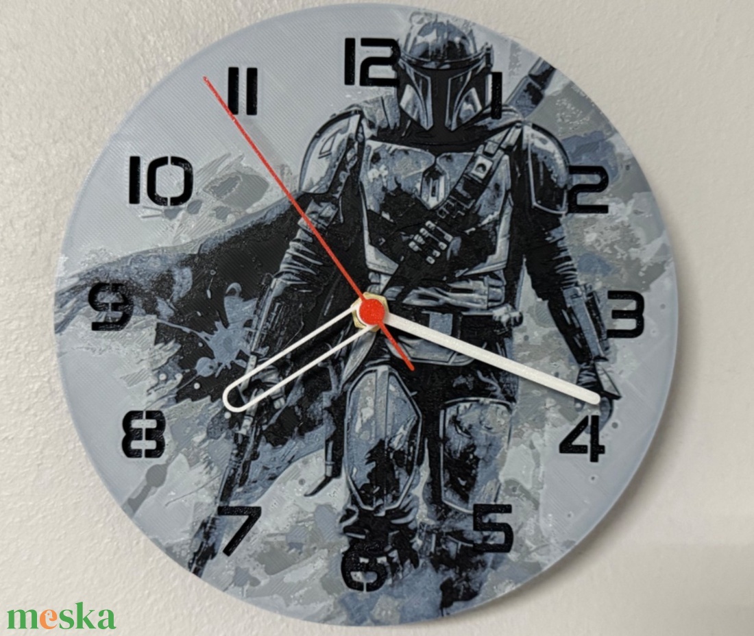 Star Wars Mandalóri tematikájú óra - otthon & életmód - dekoráció - fali és függő dekoráció - falióra & óra - Meska.hu