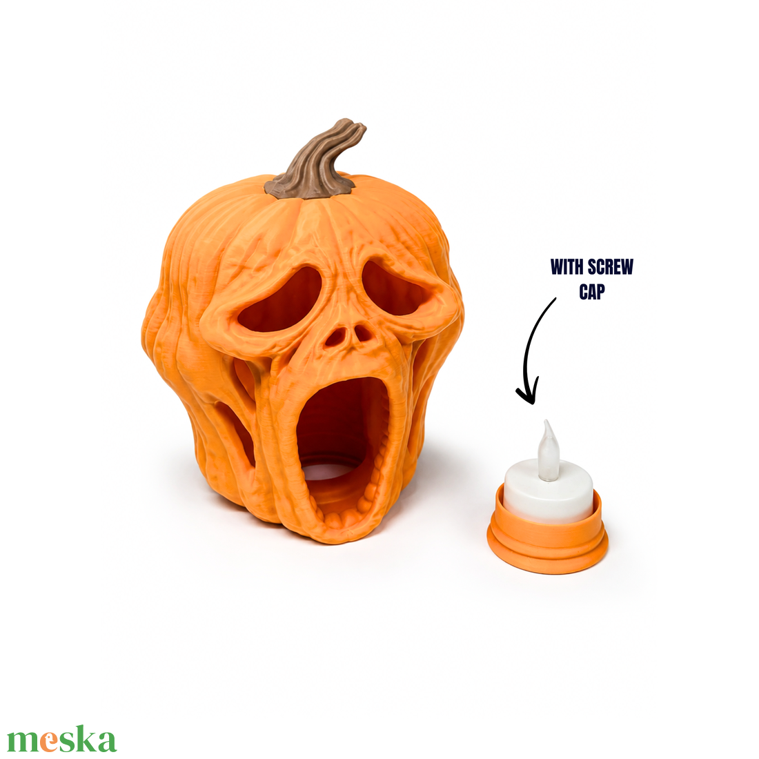 3D nyomtatott halloweeni dekor tök - otthon & életmód - dekoráció - halloween - halloweeni dekoráció - Meska.hu
