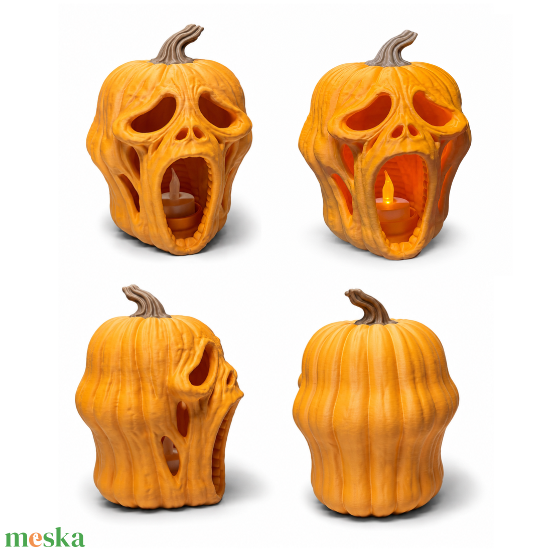 3D nyomtatott halloweeni dekor tök - otthon & életmód - dekoráció - halloween - halloweeni dekoráció - Meska.hu