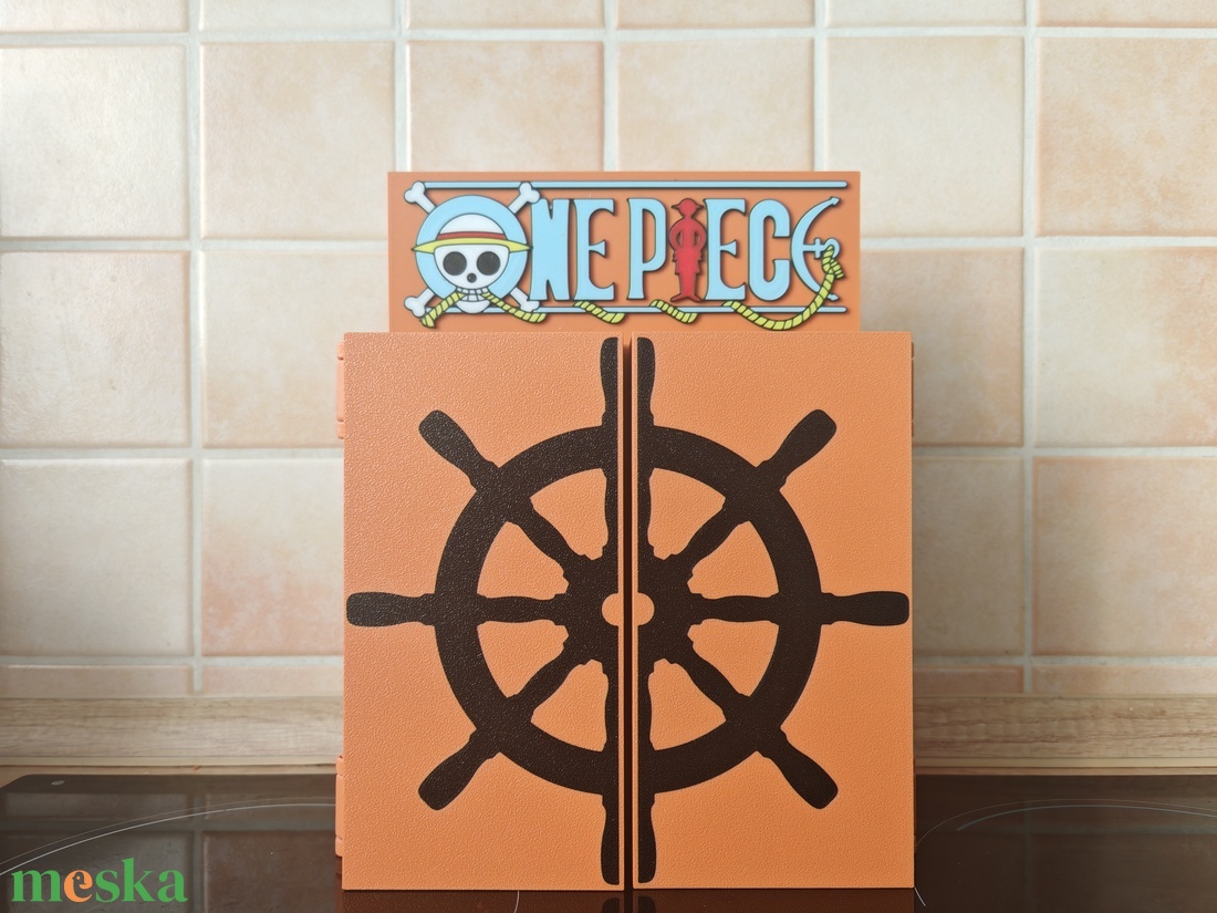 One Piece Kinder Joy figura tartó névtáblákkal, kinyitható változat - otthon & életmód - dekoráció - asztal és polc dekoráció - dekorációs tál, tartó - Meska.hu