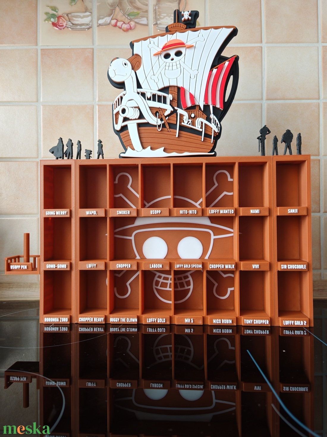 �� One Piece figuratartó Going Merry hajódísszel � 3D nyomtatott gyűjtői állvány - otthon & életmód - dekoráció - asztal és polc dekoráció - dekorációs tál, tartó - Meska.hu