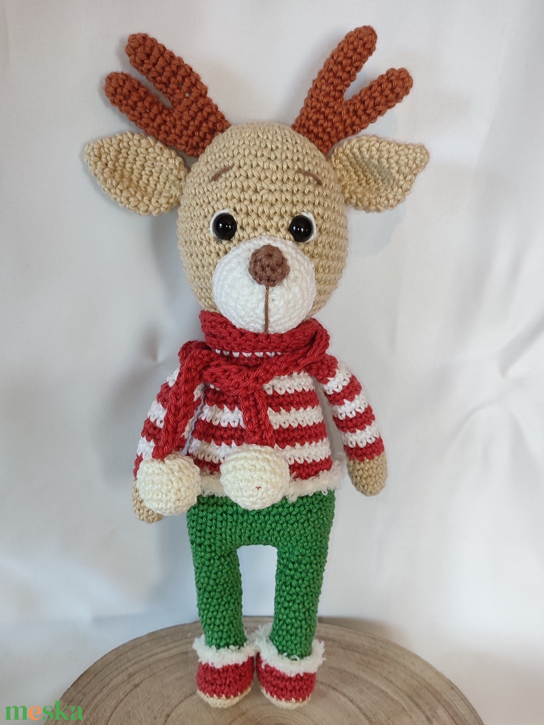 Rudolf, a rénszarvas - amigurumi horgolt figurák - játék & sport - plüssállat & játékfigura - más figura - Meska.hu Rudolf, a rénszarvas - amigurumi horgolt figurák - játék & sport - plüssállat & játékfigura - más figura - Meska.hu