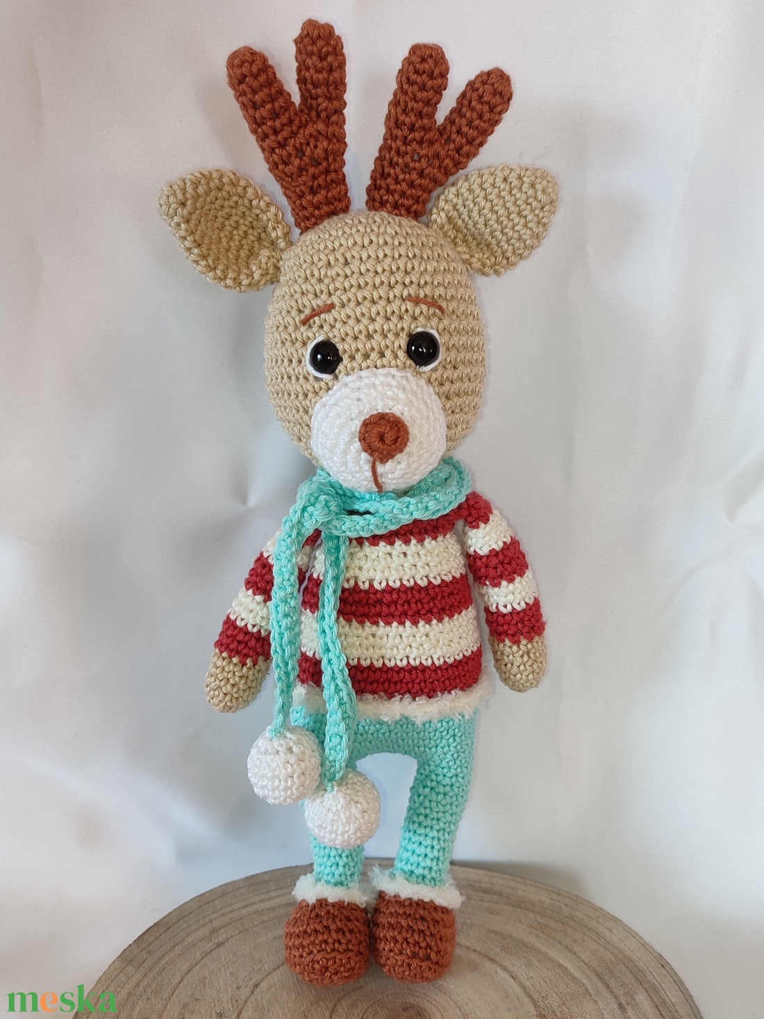 Rudolf, a rénszarvas - amigurumi horgolt figurák - játék & sport - plüssállat & játékfigura - más figura - Meska.hu Rudolf, a rénszarvas - amigurumi horgolt figurák - játék & sport - plüssállat & játékfigura - más figura - Meska.hu