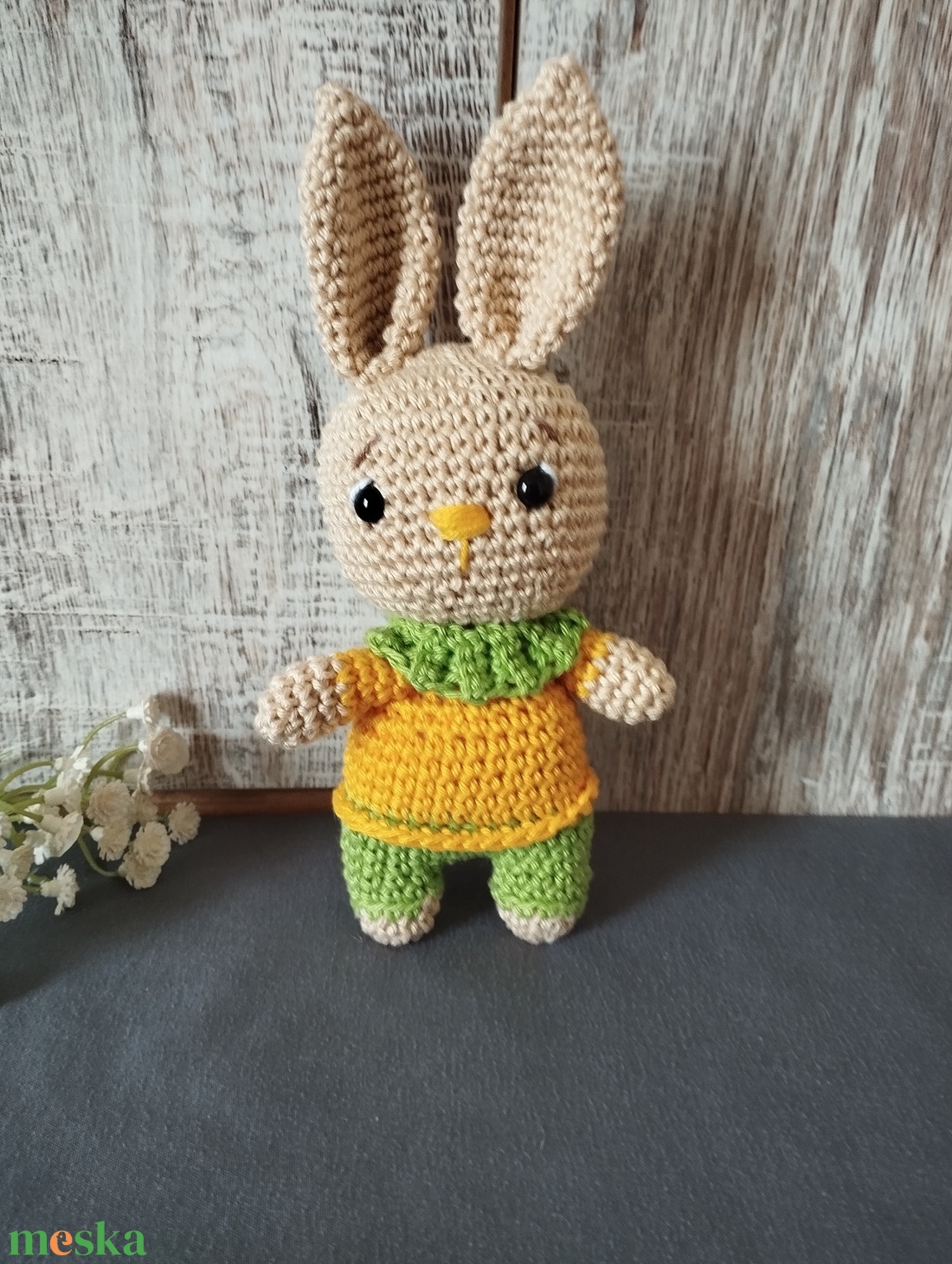 Zöld-sárga nyuszi amigurumi horgolt figura - játék & sport - plüssállat & játékfigura - nyuszi - Meska.hu Zöld-sárga nyuszi amigurumi horgolt figura - játék & sport - plüssállat & játékfigura - nyuszi - Meska.hu