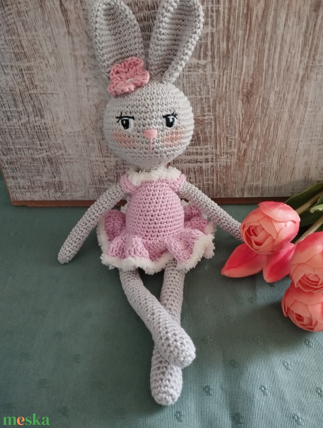 Ballerina nyuszi - amigurumi horgolt figura - játék & sport - plüssállat & játékfigura - nyuszi - Meska.hu
