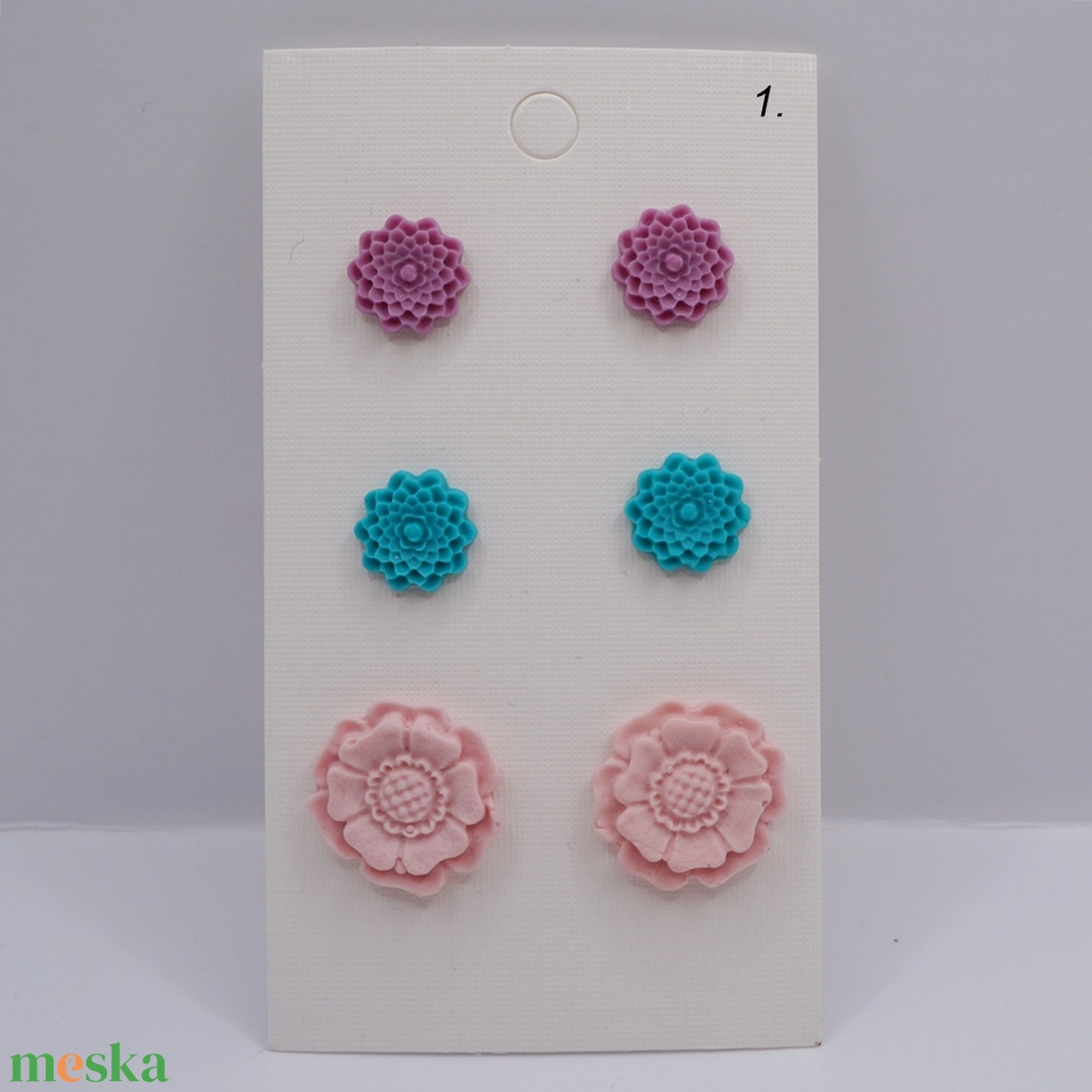 3 pár fülbevalószett - ékszer - fülbevaló - pötty fülbevaló - Meska.hu 3 pár fülbevalószett - ékszer - fülbevaló - pötty fülbevaló - Meska.hu