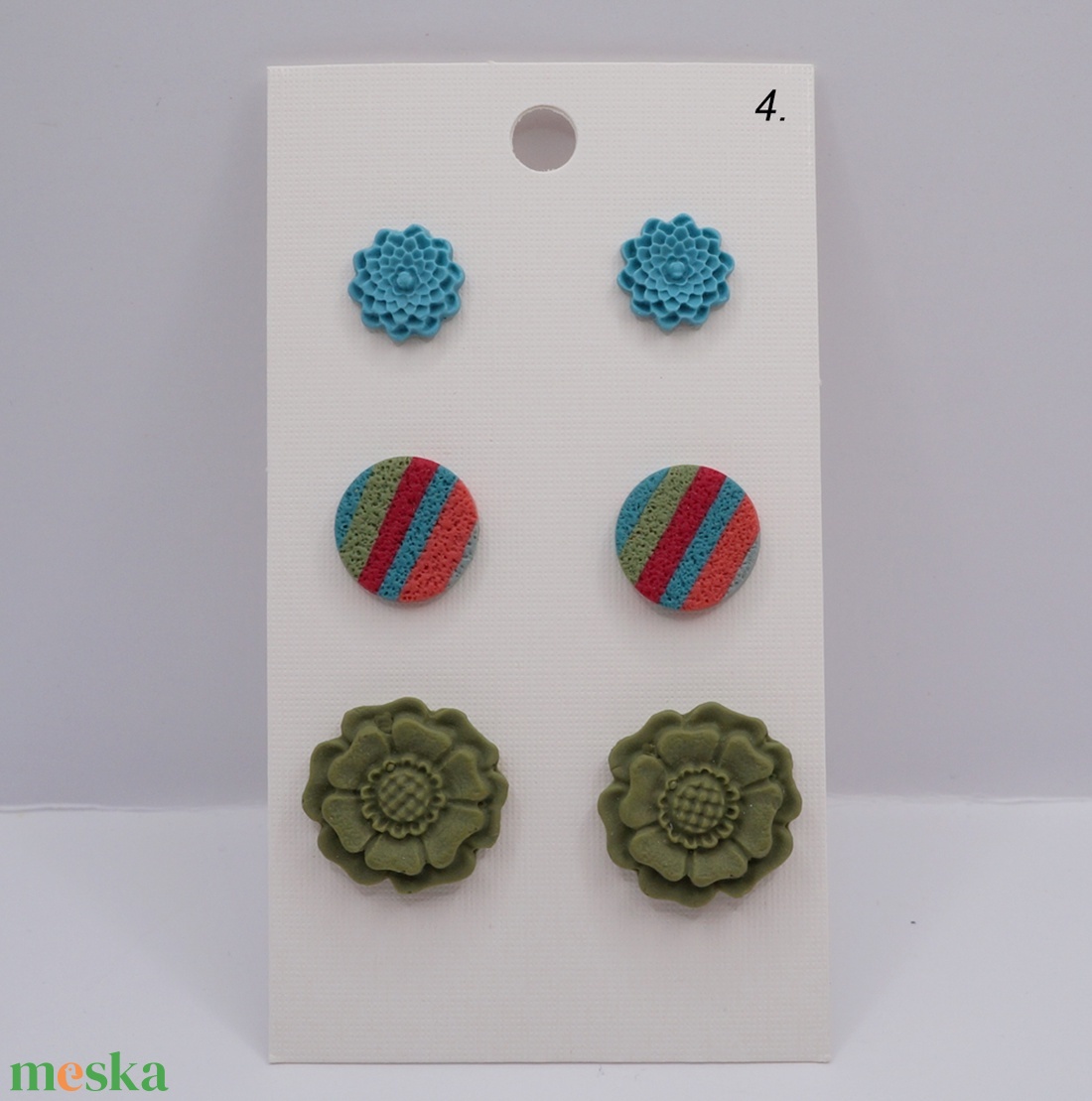 3 pár fülbevalószett - ékszer - fülbevaló - pötty fülbevaló - Meska.hu 3 pár fülbevalószett - ékszer - fülbevaló - pötty fülbevaló - Meska.hu