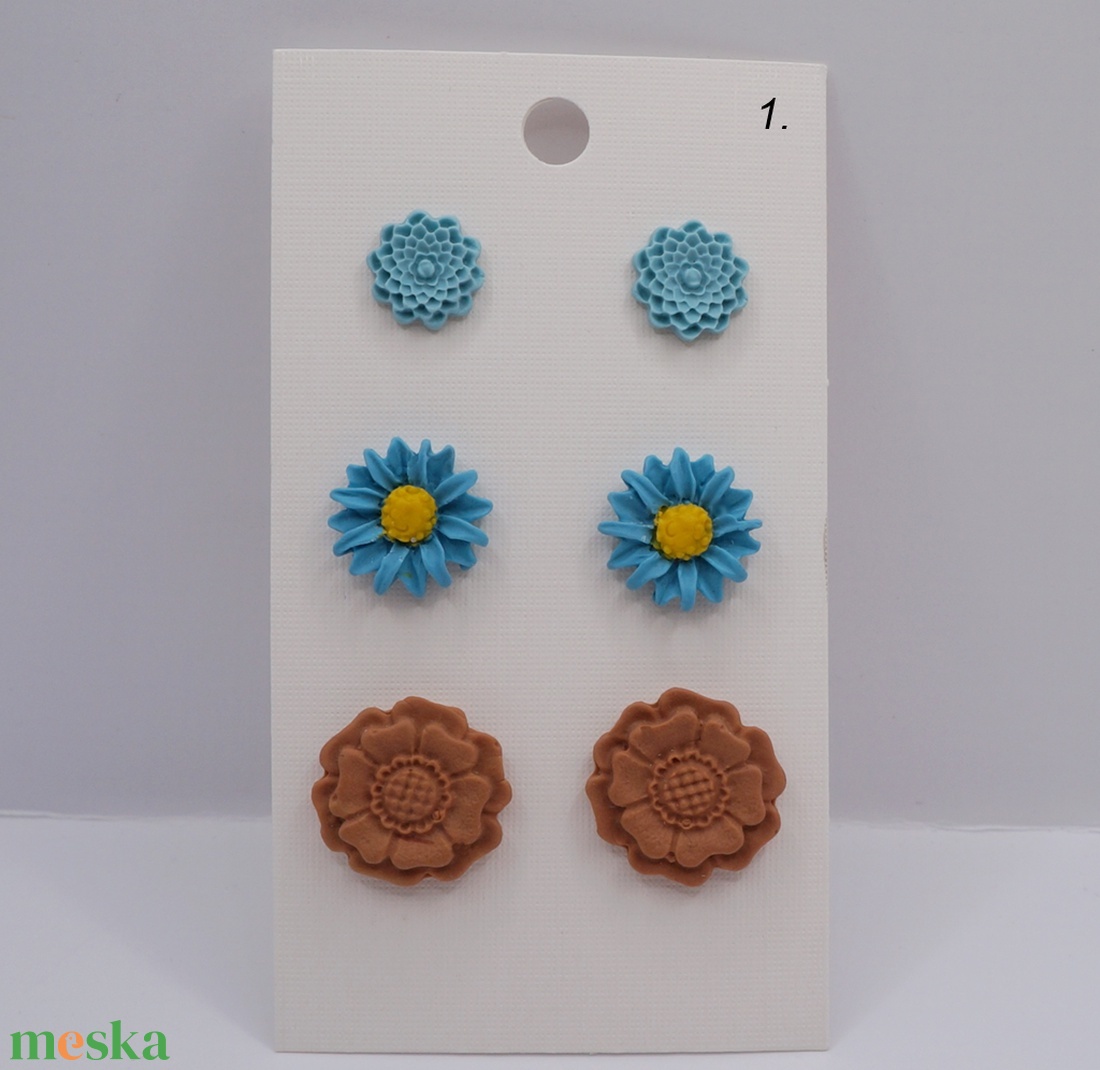 3 pár fülbevalószett - ékszer - fülbevaló - pötty fülbevaló - Meska.hu 3 pár fülbevalószett - ékszer - fülbevaló - pötty fülbevaló - Meska.hu