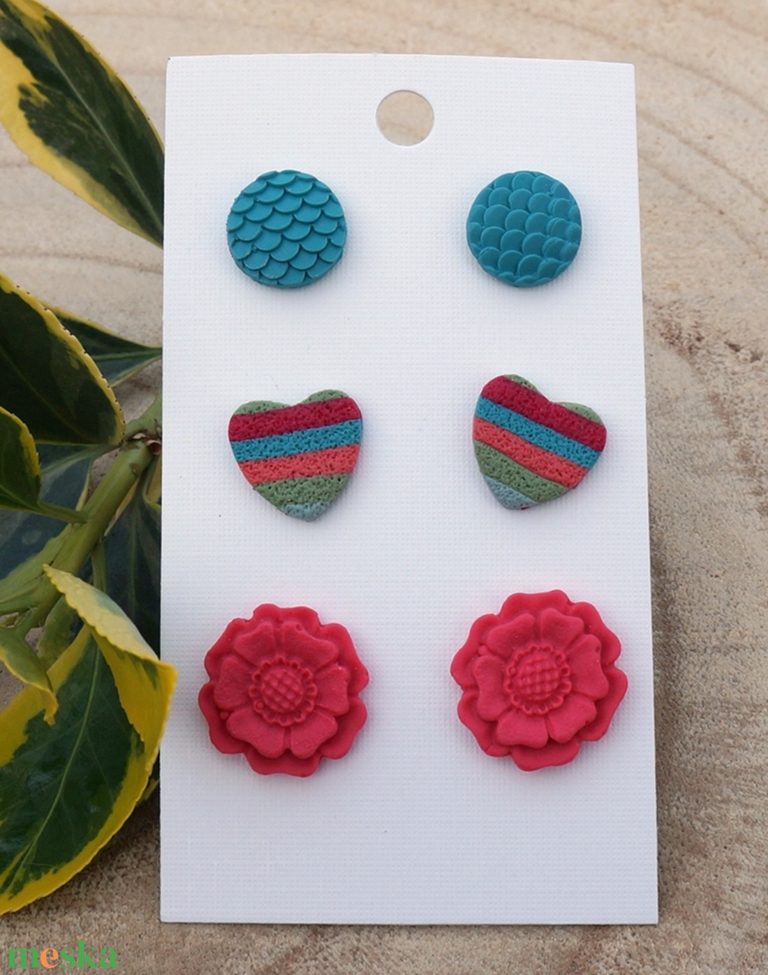 3 pár fülbevalószett - ékszer - fülbevaló - pötty fülbevaló - Meska.hu 3 pár fülbevalószett - ékszer - fülbevaló - pötty fülbevaló - Meska.hu