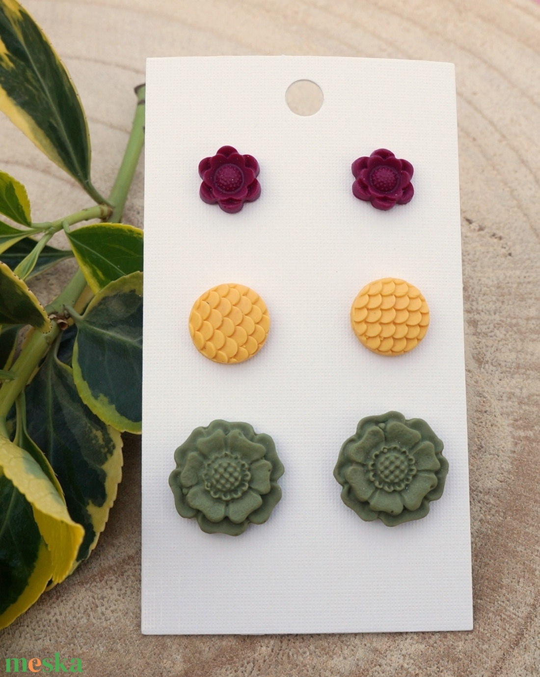 3 pár fülbevalószett - ékszer - fülbevaló - pötty fülbevaló - Meska.hu 3 pár fülbevalószett - ékszer - fülbevaló - pötty fülbevaló - Meska.hu