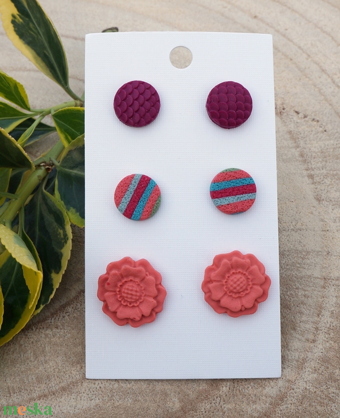 3 pár fülbevalószett - ékszer - fülbevaló - pötty fülbevaló - Meska.hu 3 pár fülbevalószett - ékszer - fülbevaló - pötty fülbevaló - Meska.hu