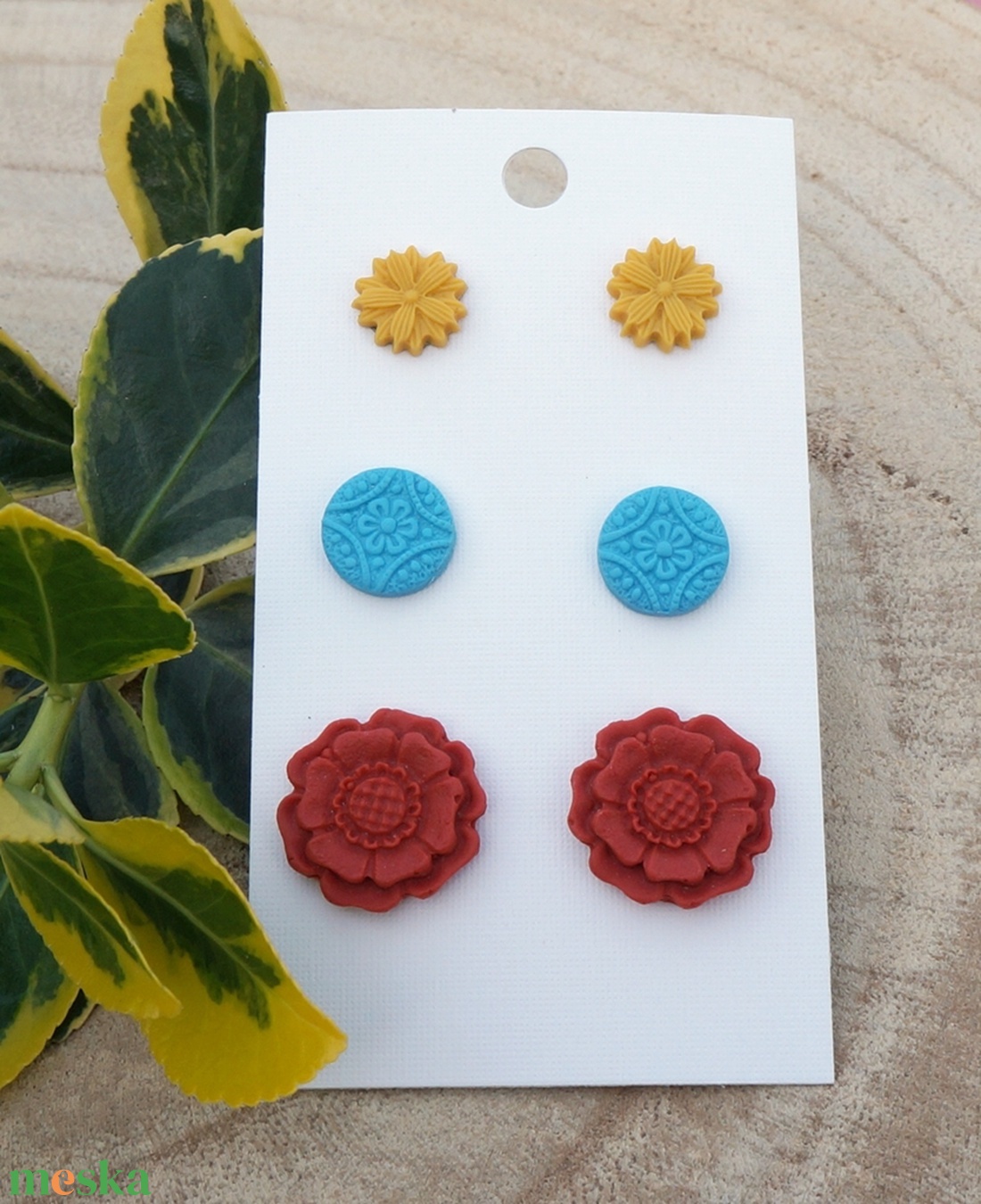 3 pár fülbevalószett - ékszer - fülbevaló - pötty fülbevaló - Meska.hu