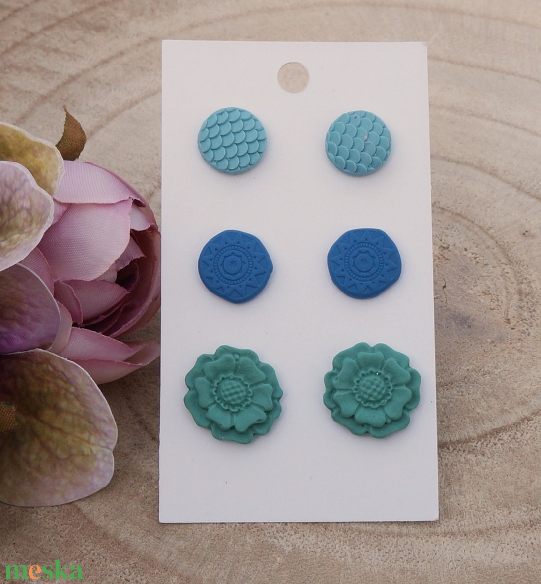 3 pár fülbevalószett - ékszer - fülbevaló - pötty fülbevaló - Meska.hu 3 pár fülbevalószett - ékszer - fülbevaló - pötty fülbevaló - Meska.hu