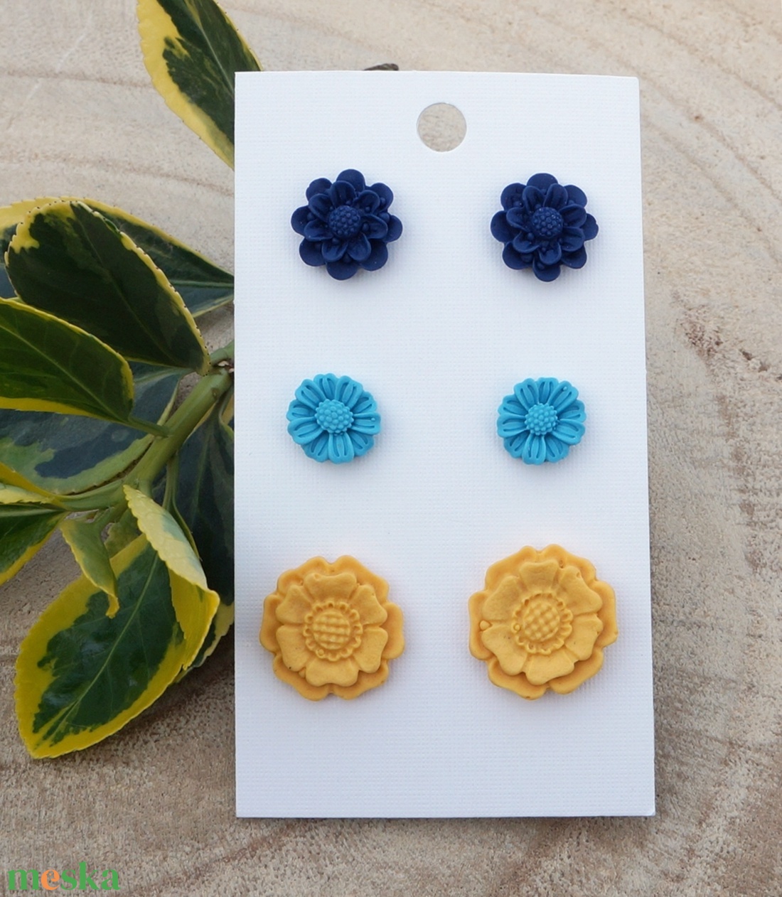 3 pár fülbevalószett - ékszer - fülbevaló - pötty fülbevaló - Meska.hu