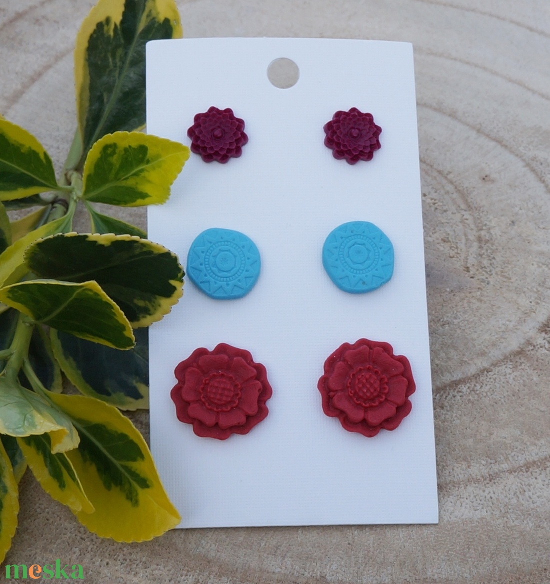 3 pár fülbevalószett - ékszer - fülbevaló - pötty fülbevaló - Meska.hu 3 pár fülbevalószett - ékszer - fülbevaló - pötty fülbevaló - Meska.hu