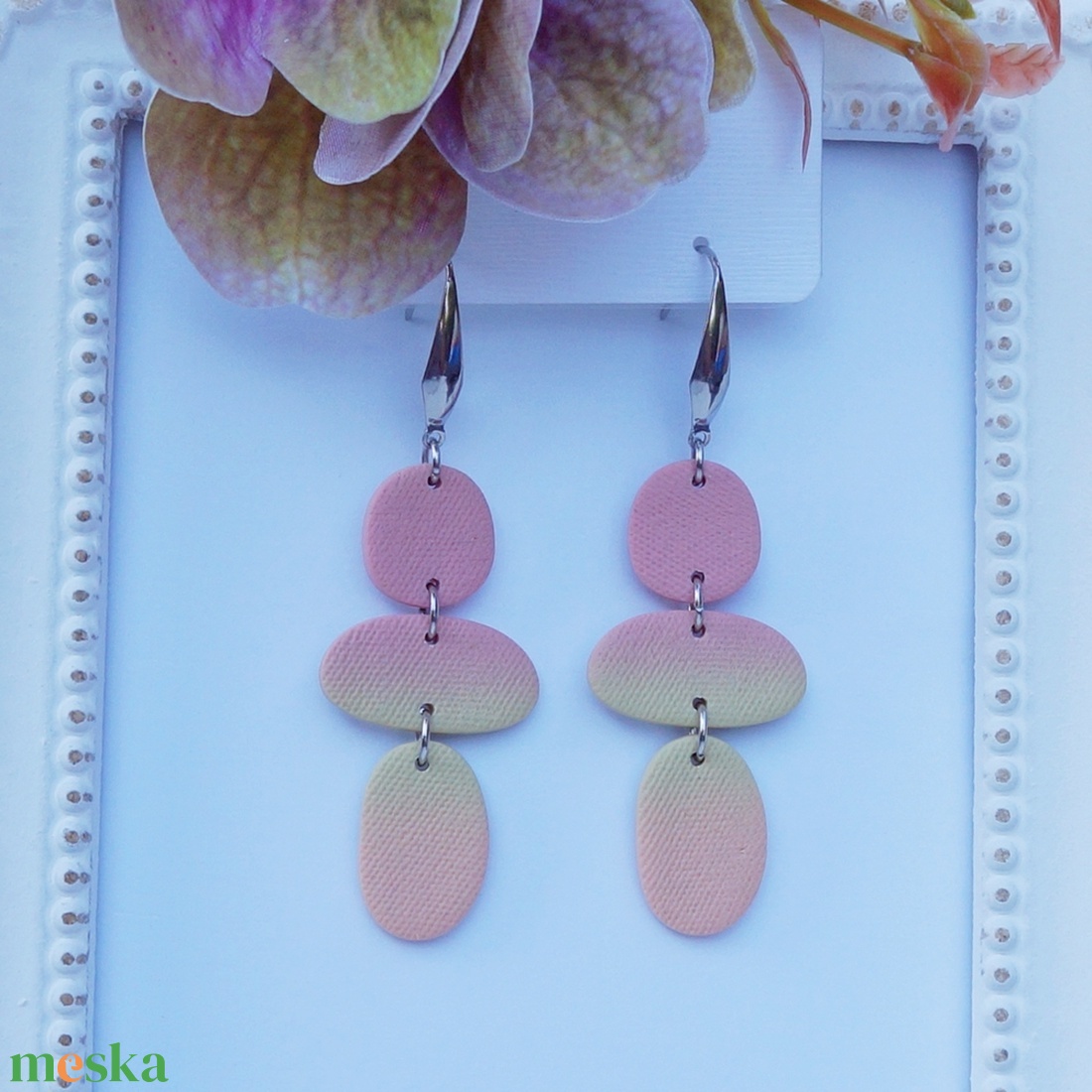 Színátmenetes pasztell fülbevaló  - ékszer - fülbevaló - lógó fülbevaló - Meska.hu Színátmenetes pasztell fülbevaló  - ékszer - fülbevaló - lógó fülbevaló - Meska.hu