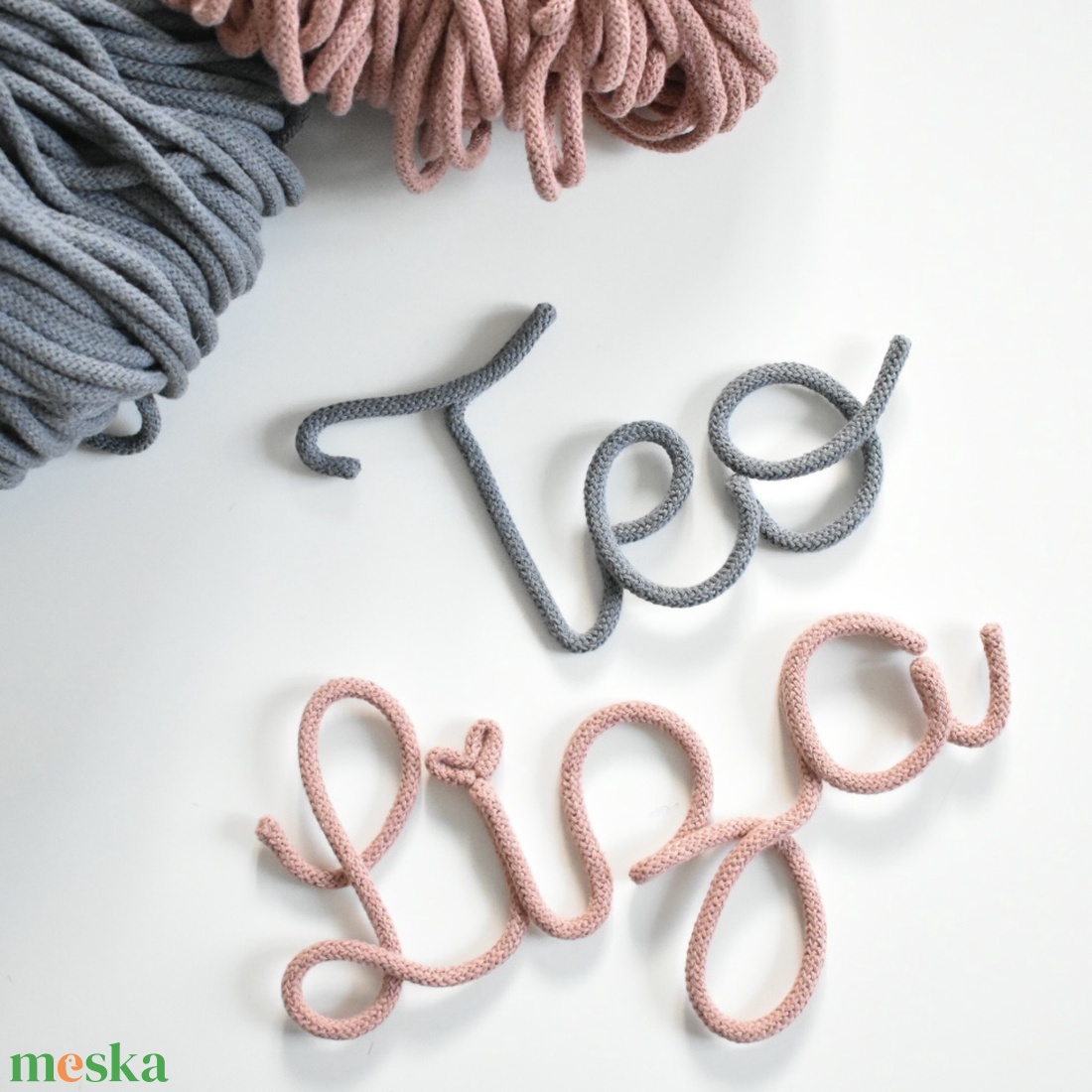 Névre szóló felirat fonalból - otthon & életmód - babaszoba, gyerekszoba - babaszoba dekoráció - Meska.hu